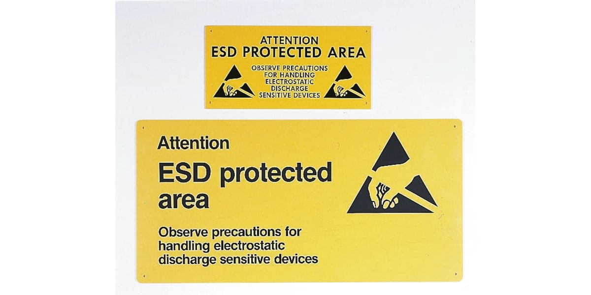 Product image for Rigid poster 'ESD...area',300x600mm