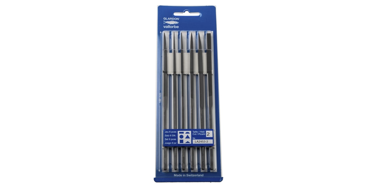 Product image for 6 PIECE NEEDLE FILE SET,160MM L CUT 2