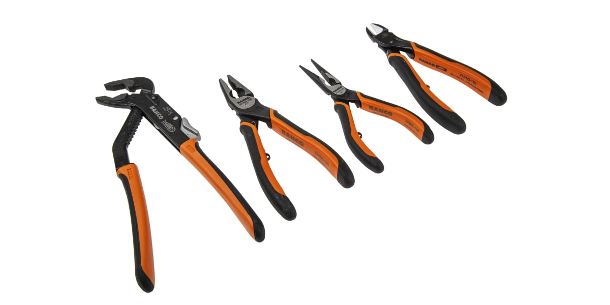 Product image for 4 PIECE ERGONOMIC PLIERS SET