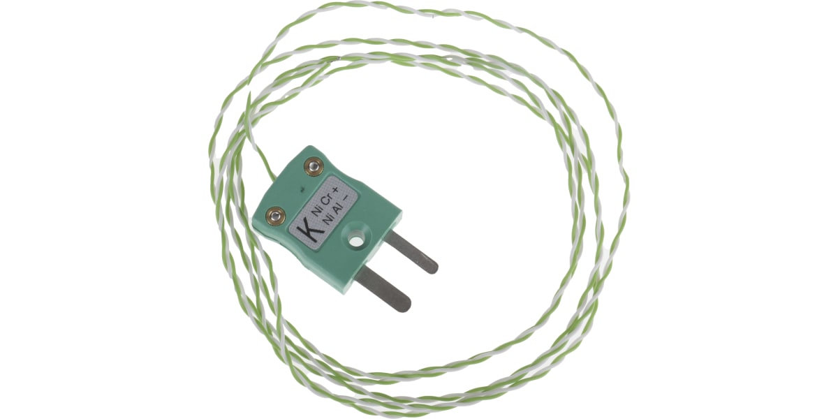 Product image for K PTFE MIN FITTED PLUG THERMOCOUPLE,1M