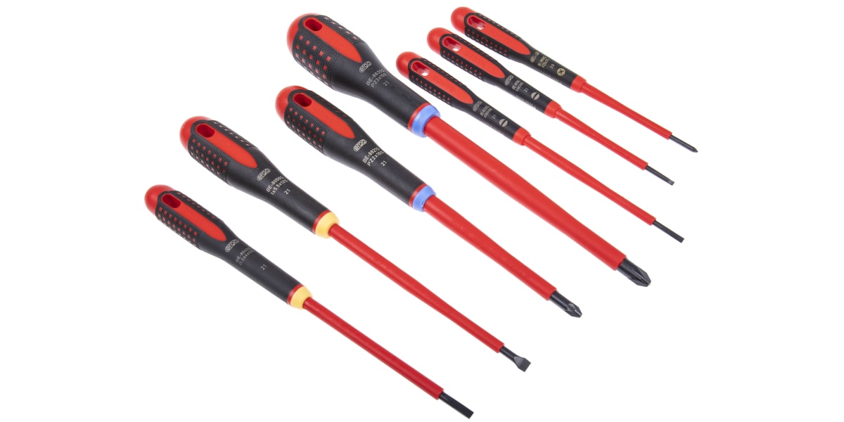 Bahco VDE Slotted; Pozidriv Screwdriver Set 7 Piece RS Components Vietnam