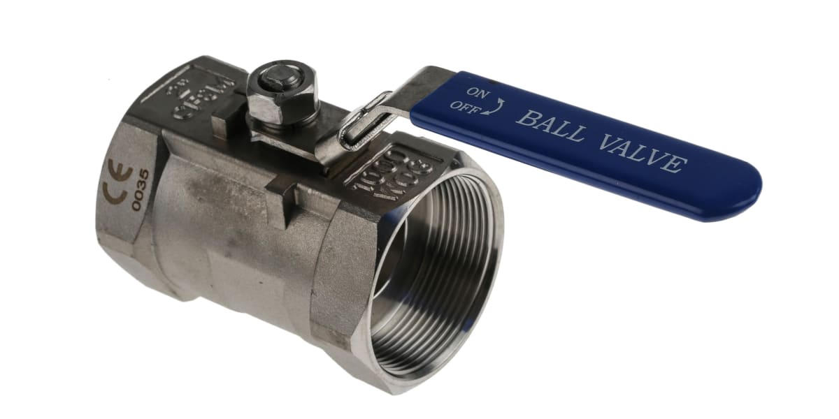 Product image for RS PRO Stainless Steel High Pressure Ball Valve 2 in BSPP 2 Way