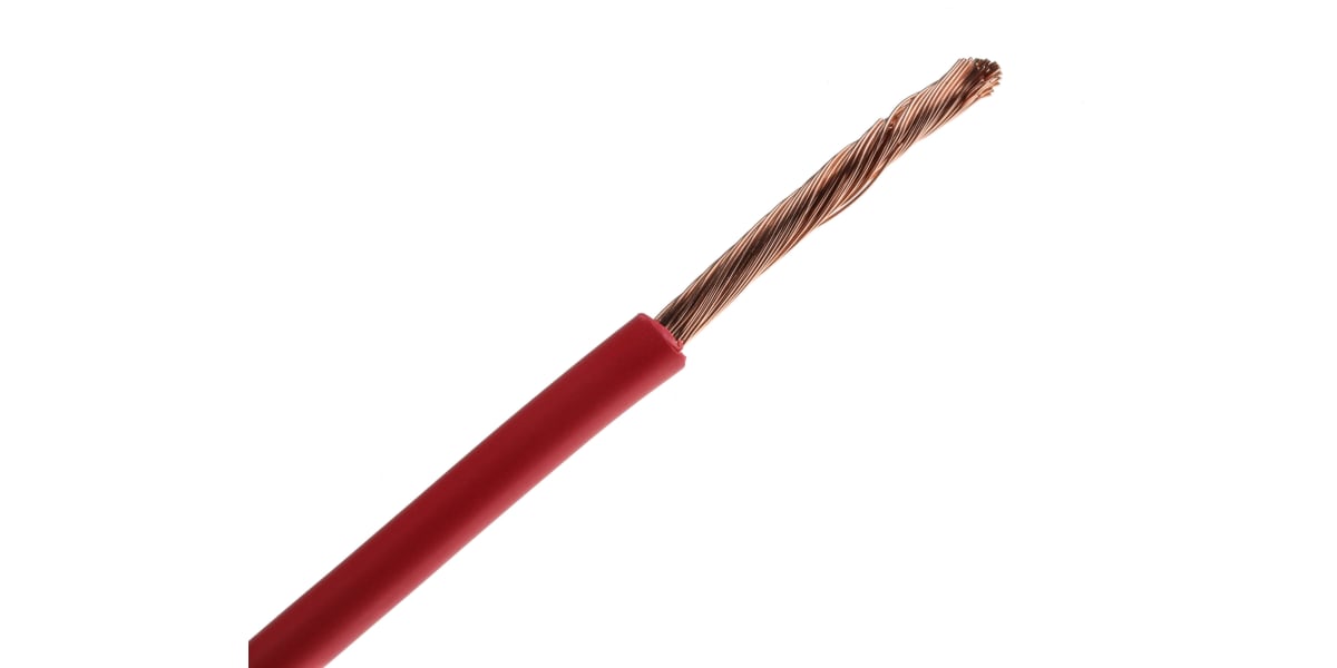 Product image for RS PRO Red 6 mm² Single Core Control Cable, 9 AWG, 84/0.3 mm, 25m