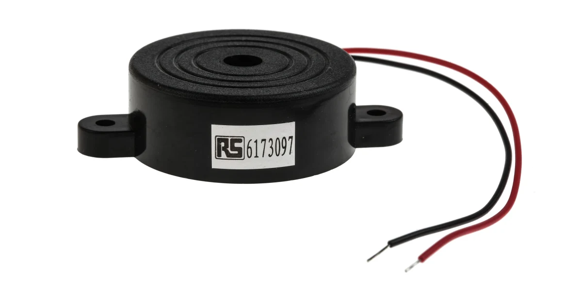 Product image for RS PRO 96dB, Panel Mount Continuous Internal, Piezo Buzzer, 1.5V dc up to 20V dc