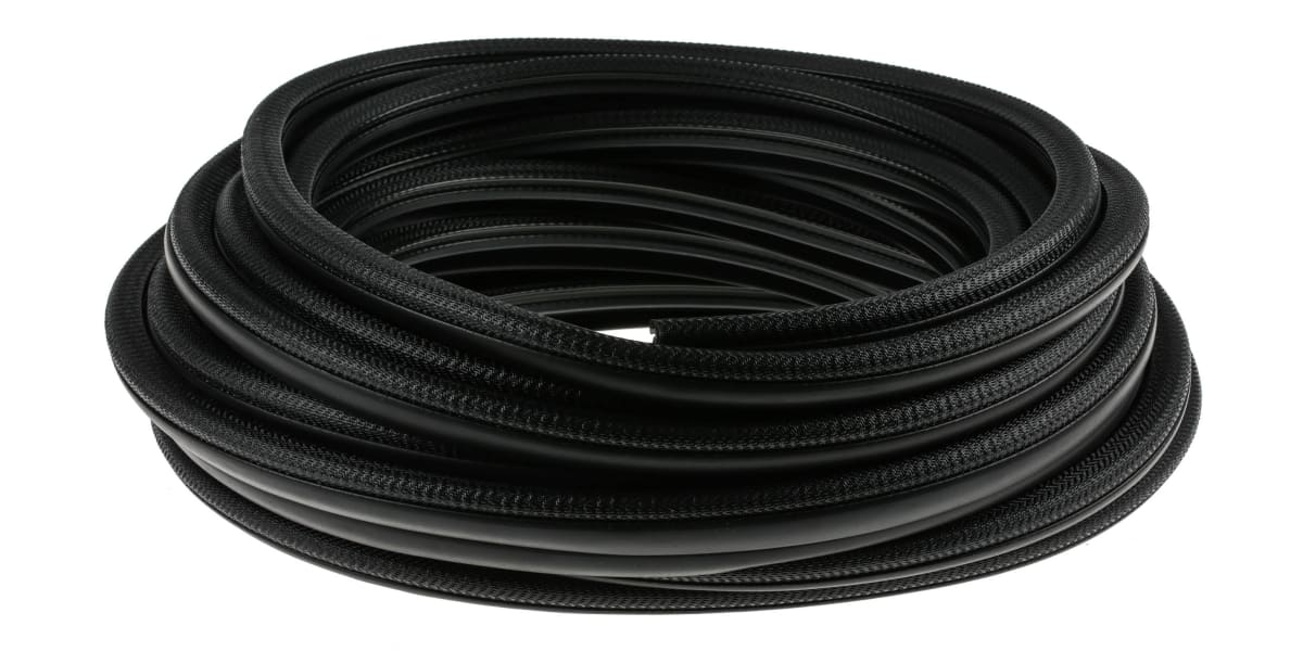 Product image for RS PRO PVC, Steel Black Edging strip, 20m x 16 mm x 21.3mm