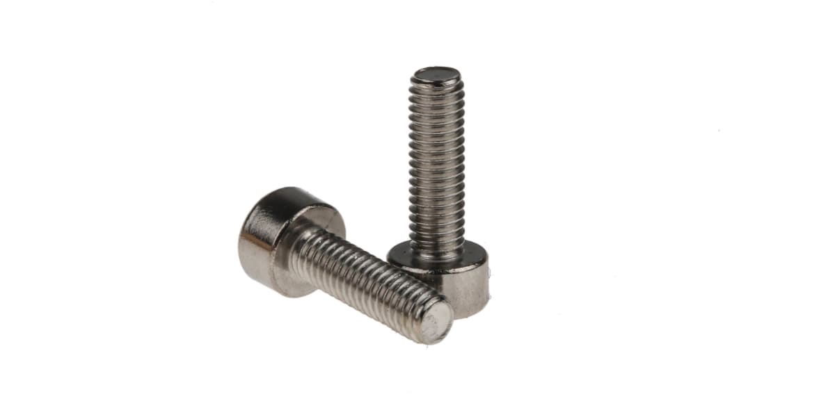 Product image for RS PRO Plain Stainless Steel Hex Socket Cap Screw, DIN 912 M3 x 10mm