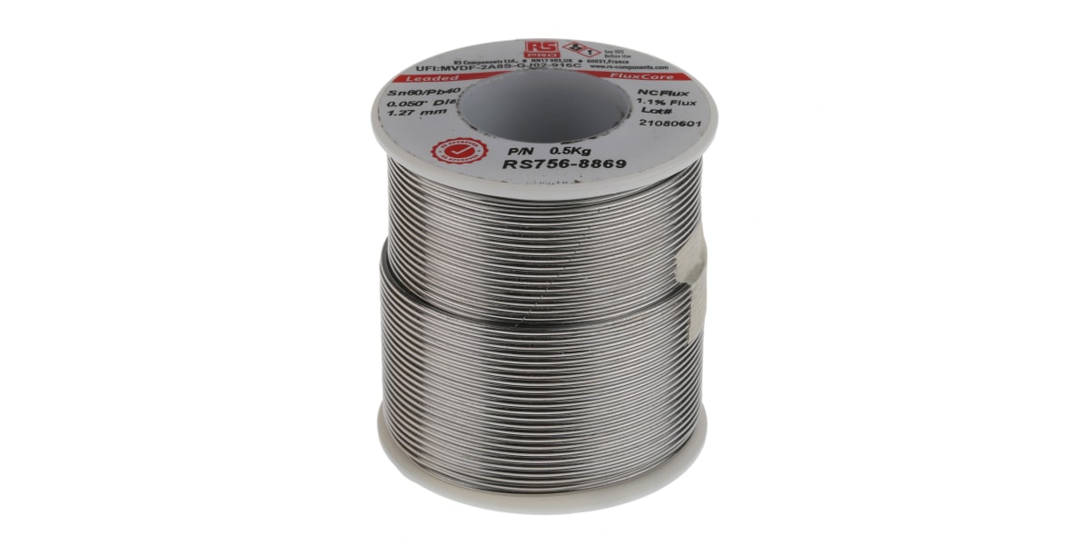 Product image for RS PRO Wire, 1.2mm Lead solder, 183°C Melting Point