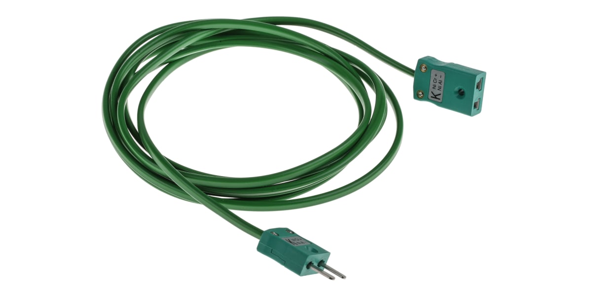 Product image for RS PRO Extension Cable, PVC Sheath Multicore, Type K, 7/0.2mm, 2m