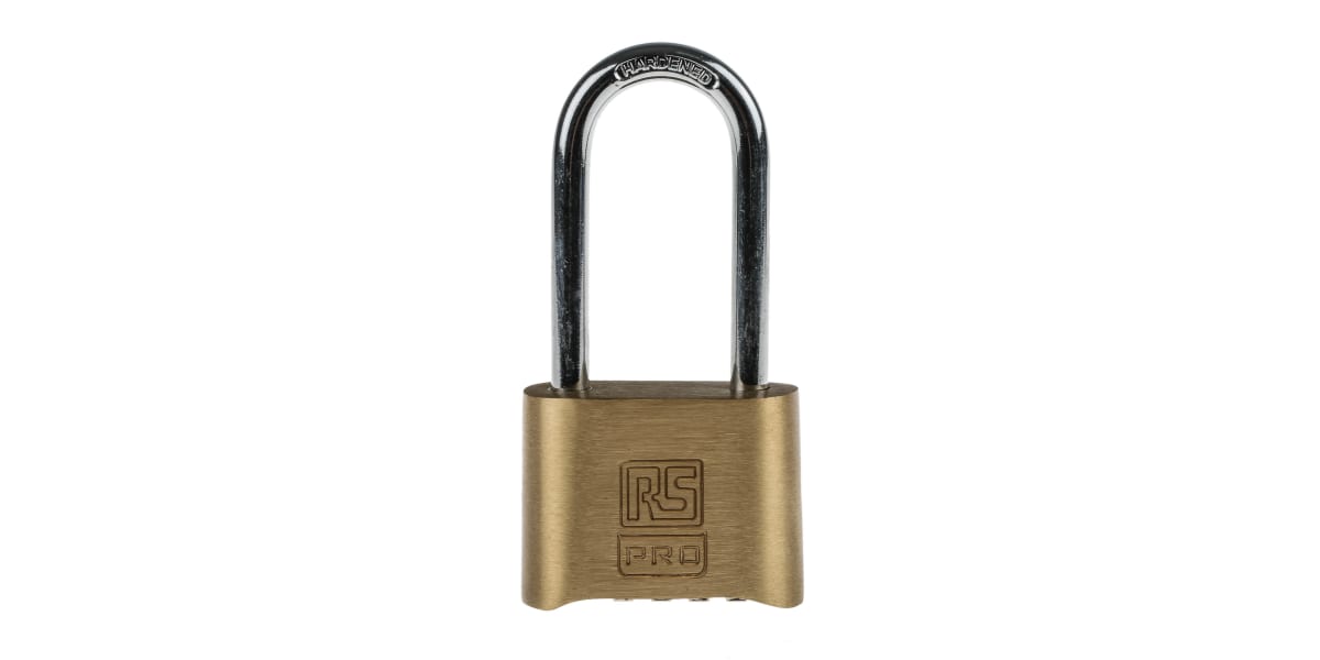 Product image for RS PRO All Weather Brass, Steel Padlock 53mm