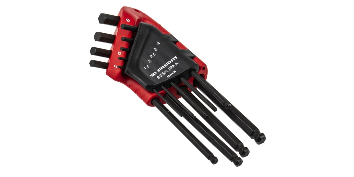 Product image for 9PC METRIC SPHERICAL HEAD HEX KEY SET