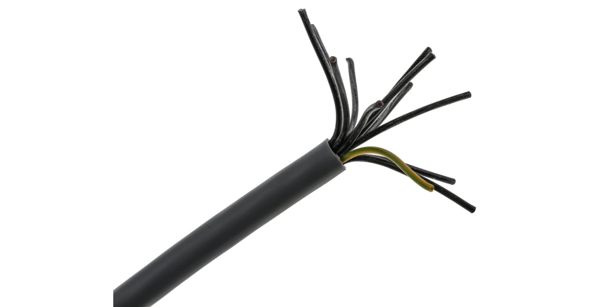 Product image for RS PRO 12 Core Unscreened YY Control Cable, 0.5 mm², Grey PVC Sheath, 50m, 20 AWG