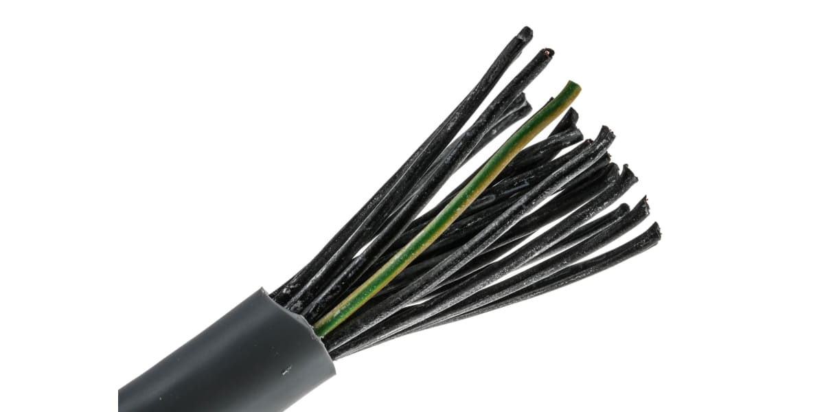 Product image for RS PRO 25 Core Unscreened YY Control Cable, 0.5 mm², Grey PVC Sheath, 50m, 20 AWG