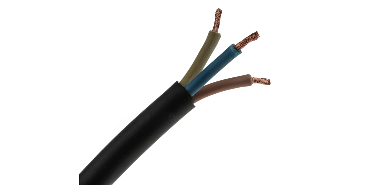 Product image for H05RRF 3 CORE 2.5MM RUBBER CABLE 100M