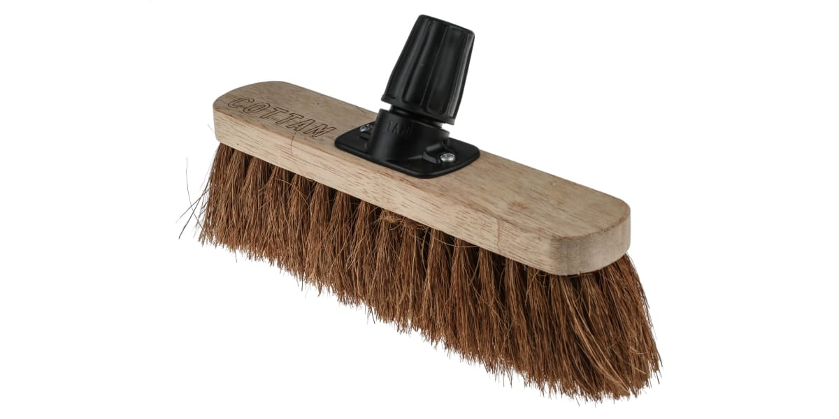 Product image for RS PRO Broom, Brown With Natural Coco Bristles for Indoor and Outdoor Areas