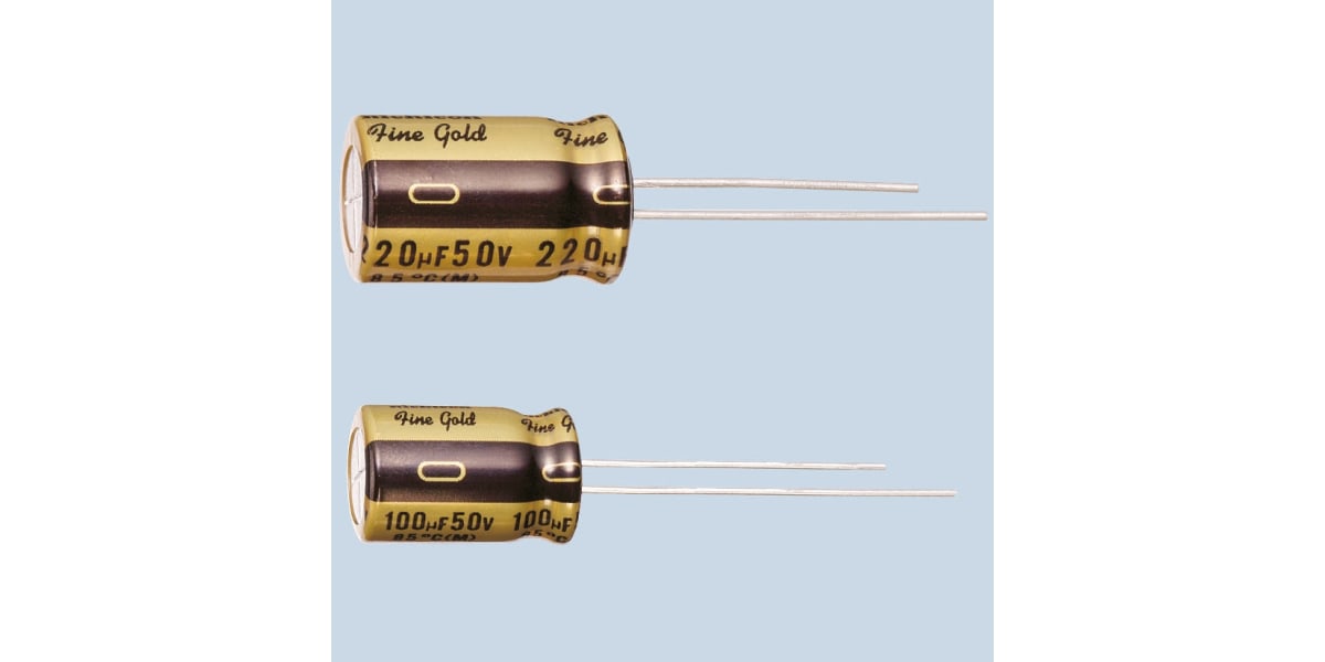 Product image for CAPACITOR,ALUMINIUM,AUDIO,50V,1UF