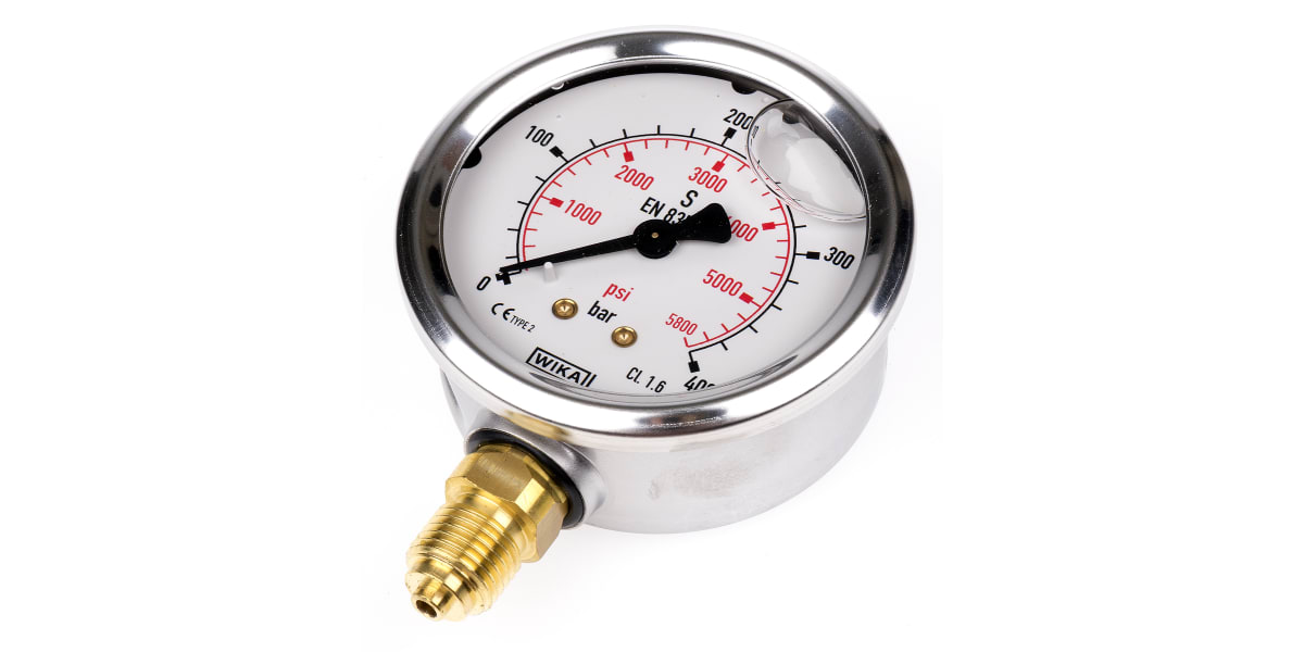 Product image for PRESSURE GAUGE,63MM DIA 0-400 BAR