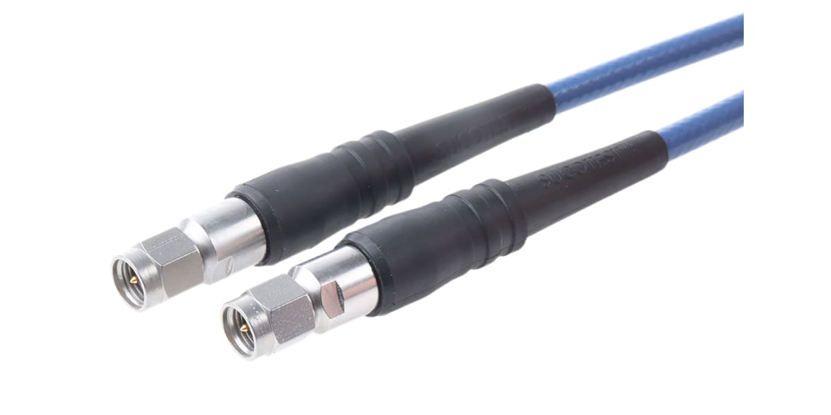 Product image for Huber & Suhner Blue Coaxial Cable