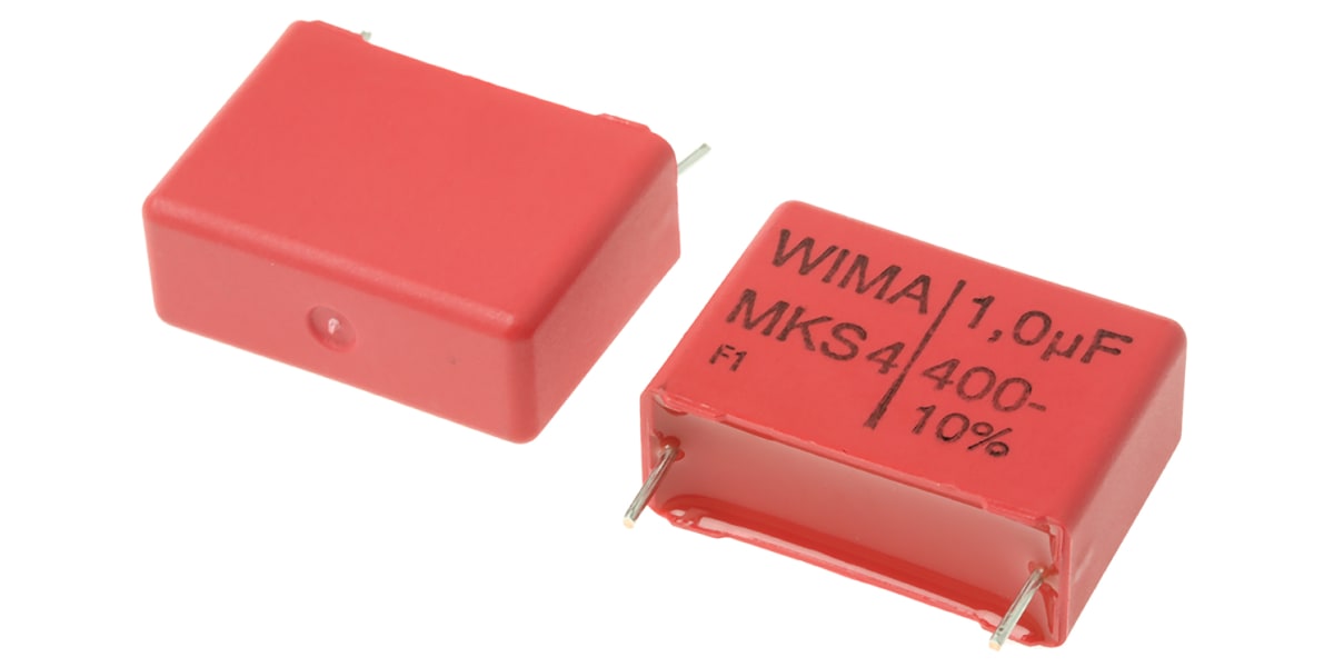 Product image for MKS4 POLYESTER CAP,400VDC,1UF