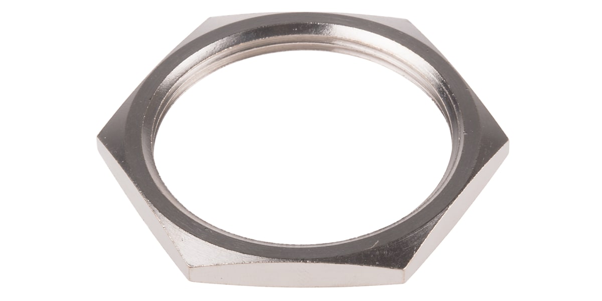 Product image for Nickel plated brass locknut,M40 5mm T