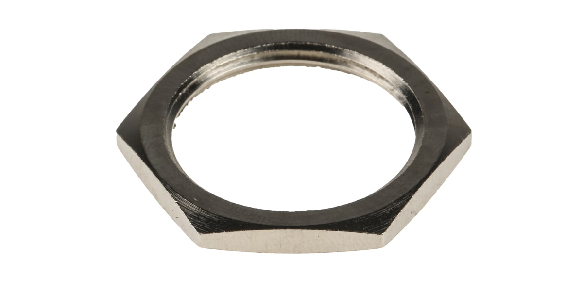 Product image for Nickel plated brass locknut,M25 3.5mm T