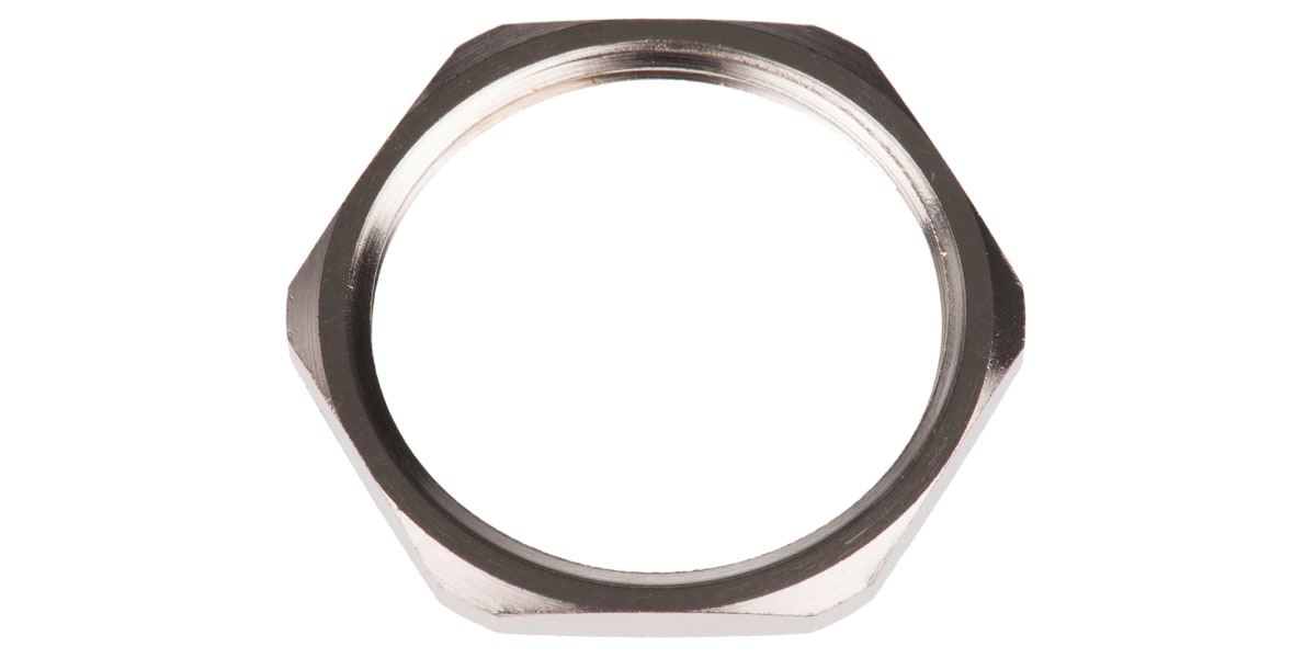 Product image for Nickel plated brass locknut,M32 5mm T