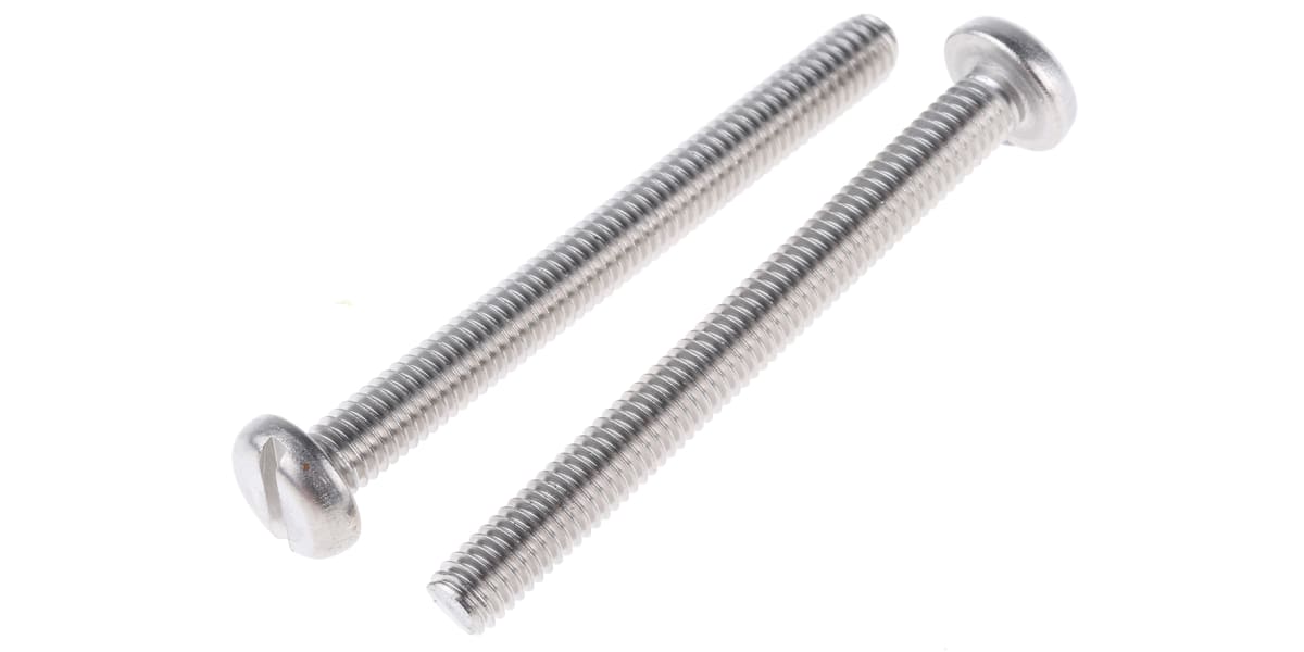 Product image for A2 S/STEEL SLOT PAN HEAD SCREW,M6X60MM
