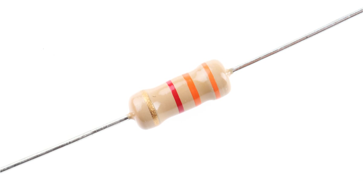 Product image for CFR100 carbon film resistor,3K3 1W