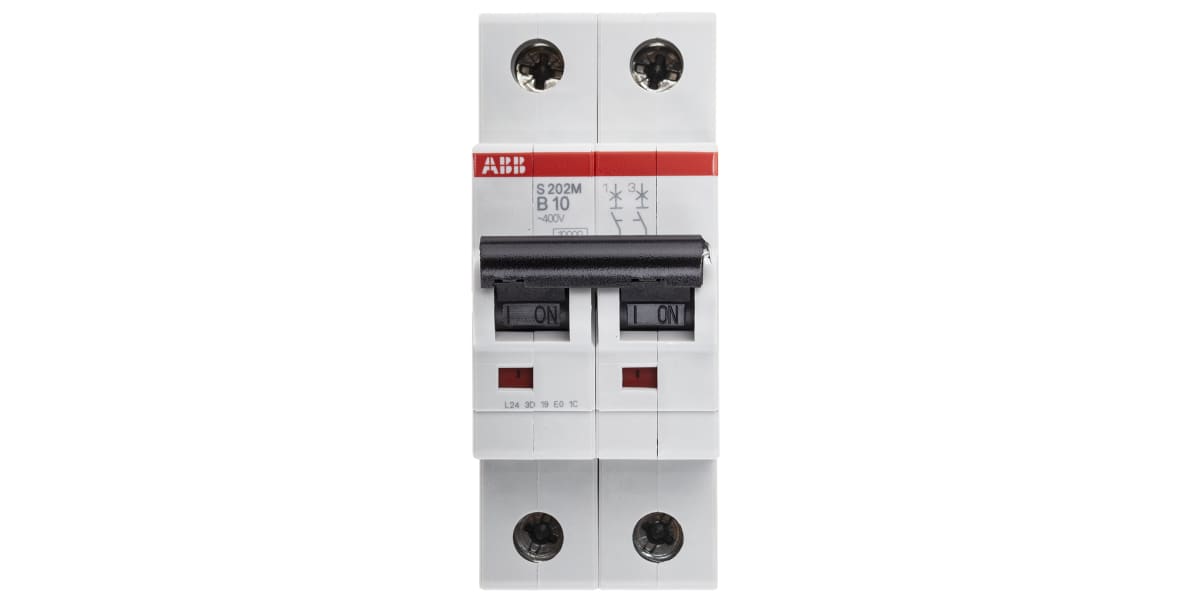 Product image for S200 MCB 10A 2 Pole Type B 10kA