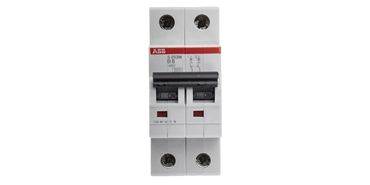 Product image for S200 MCB 6A 2 Pole Type B 10kA