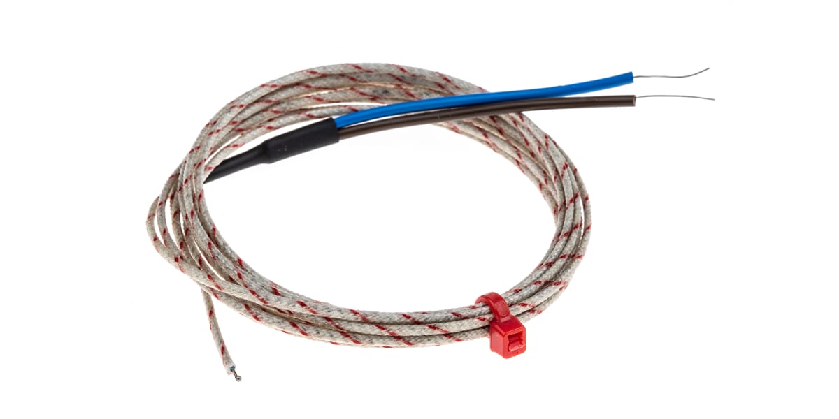 Product image for TypeK glass fibre insulated thermocouple