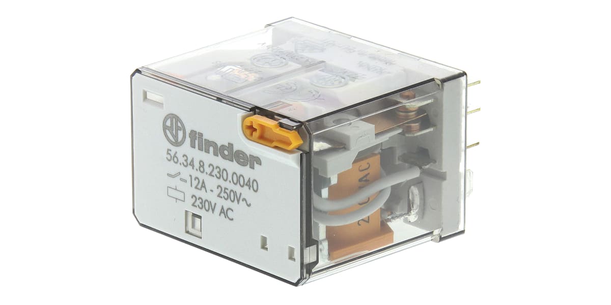 Product image for 4PDT 12A mini plug-in relay, 230Vac coil