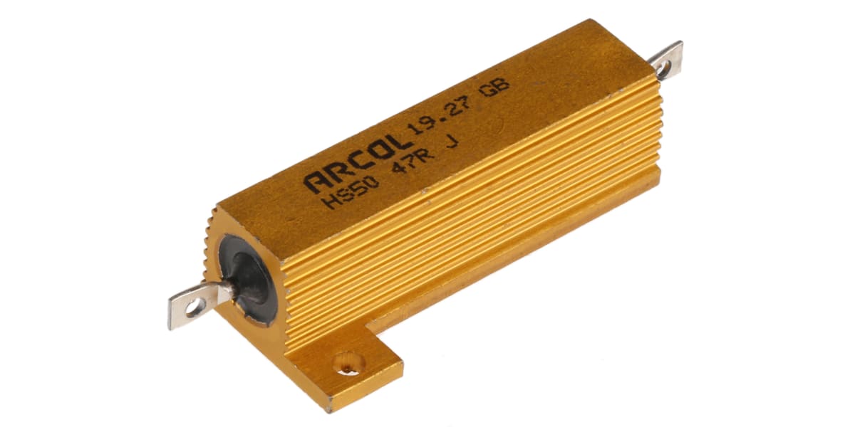 Product image for HS50 AL HOUSE WIREWOUND RESISTOR,47R 50W