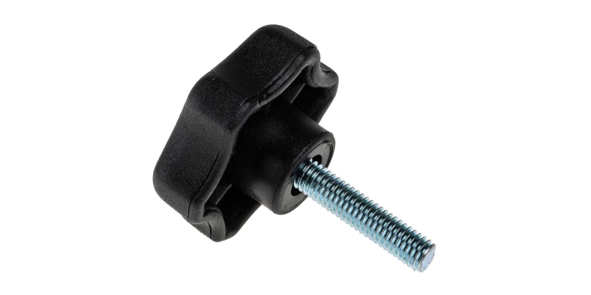 Product image for Nylon male scallop handwheel knob,M6x25