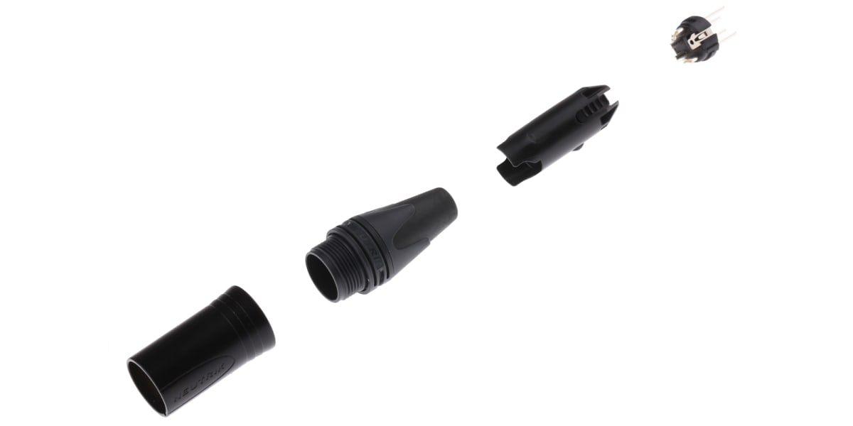 Product image for 4-POLE MALE XLR CABLE CONNECTOR-BAG