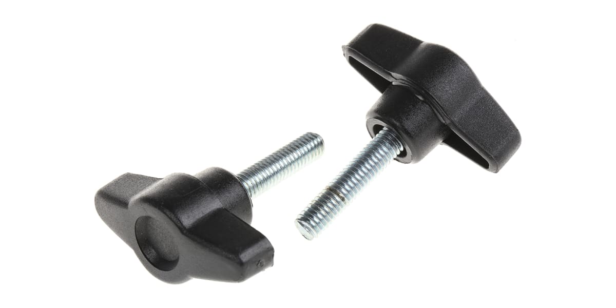 Product image for Impact resistant male wing knob,M6x25