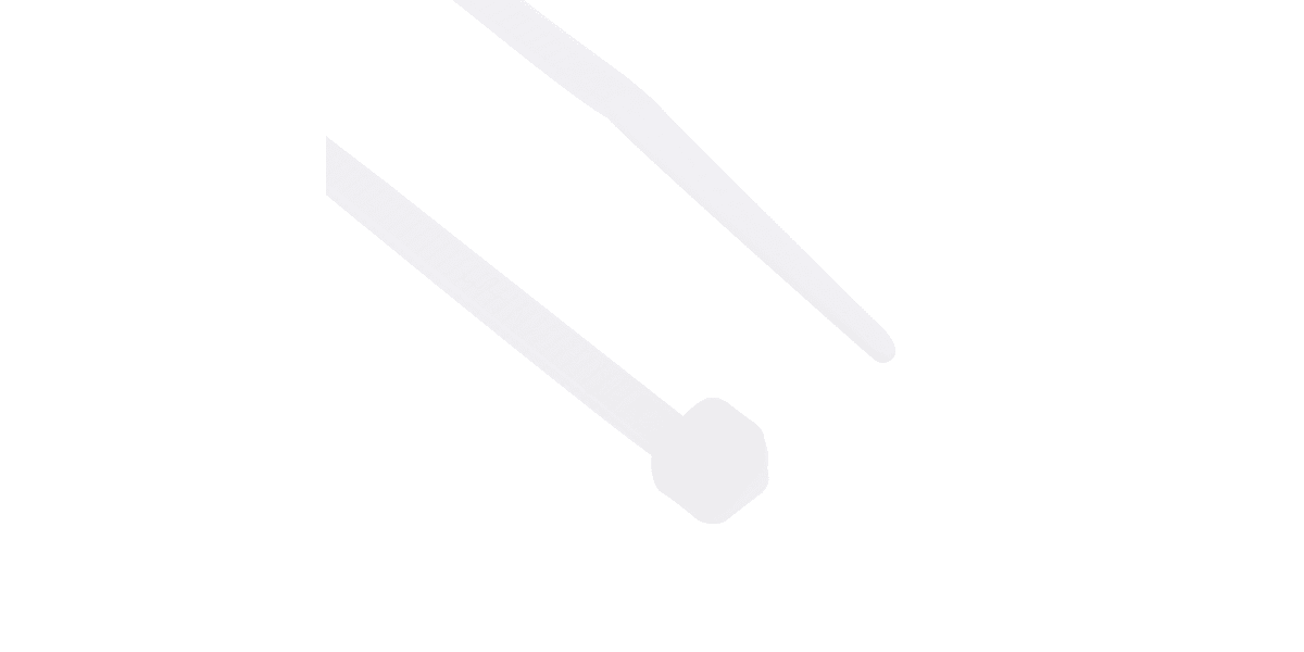 Product image for Cable Tie,150x3.6mm, White, bag of 100