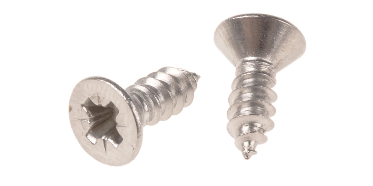 Product image for Cross csk head self tap screw,No8x12.7mm