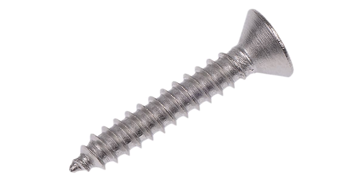 Product image for Cross csk head self tap screw,No8x25.4mm