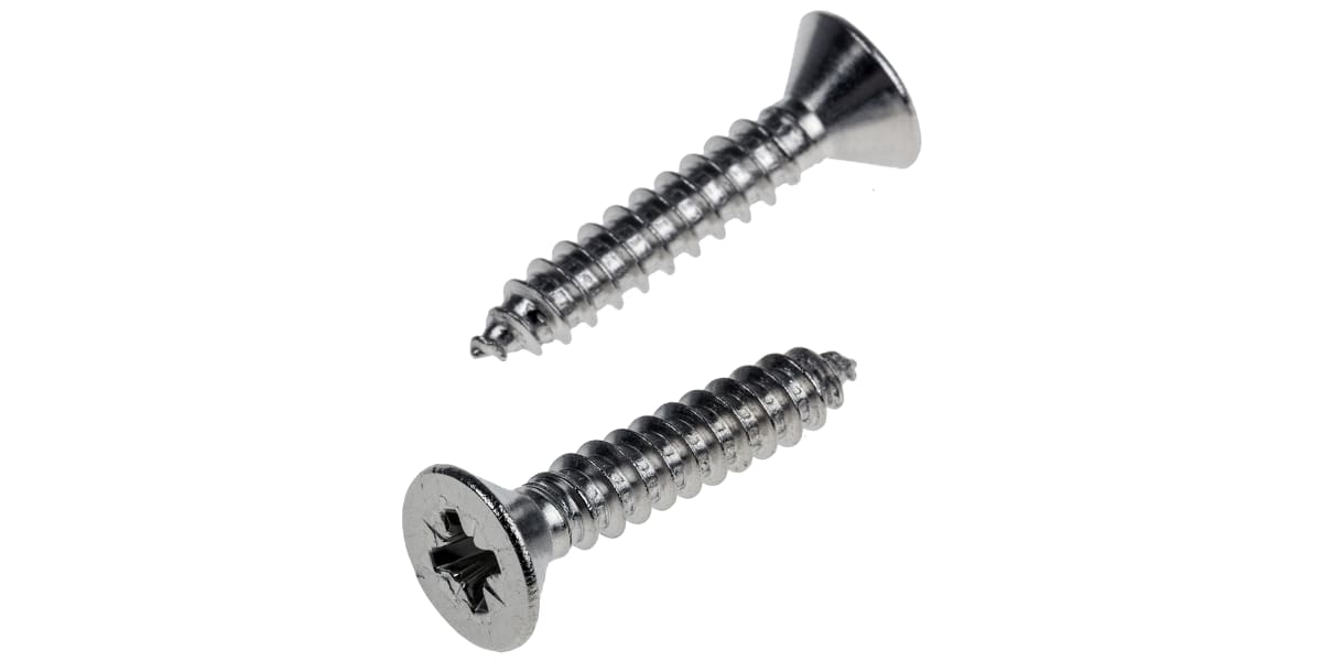 Product image for Cross csk head selftap screw,No10x25.4mm