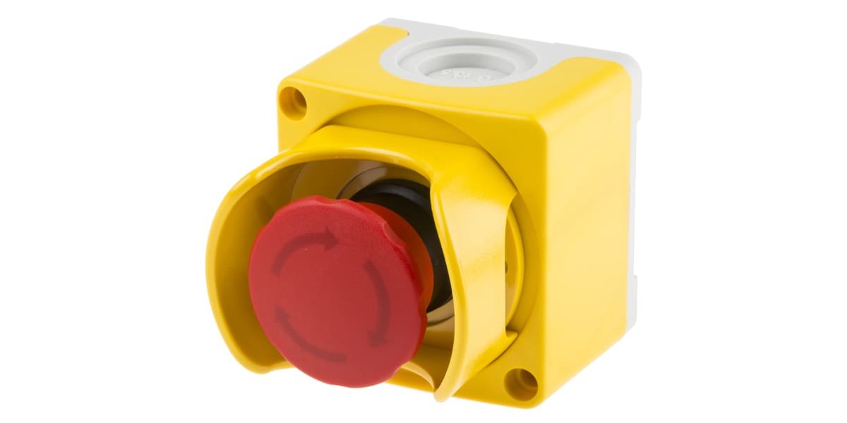 Product image for ABB Surface Mount Emergency Button - Twist to Reset, 2NC, Mushroom Head