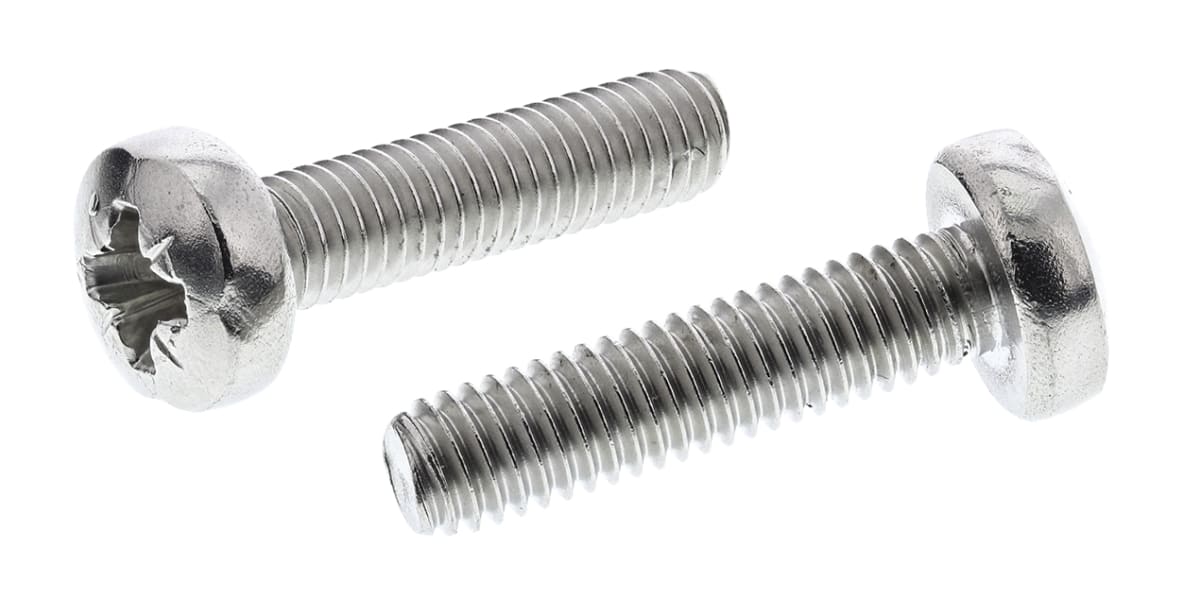 Product image for A4 s/steel cross pan head screw,M6x25mm