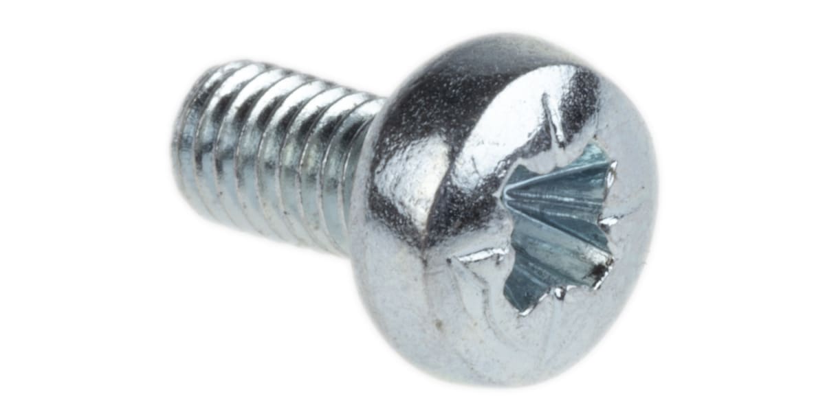 Product image for Cross recess pan head screw,steel,M3x6