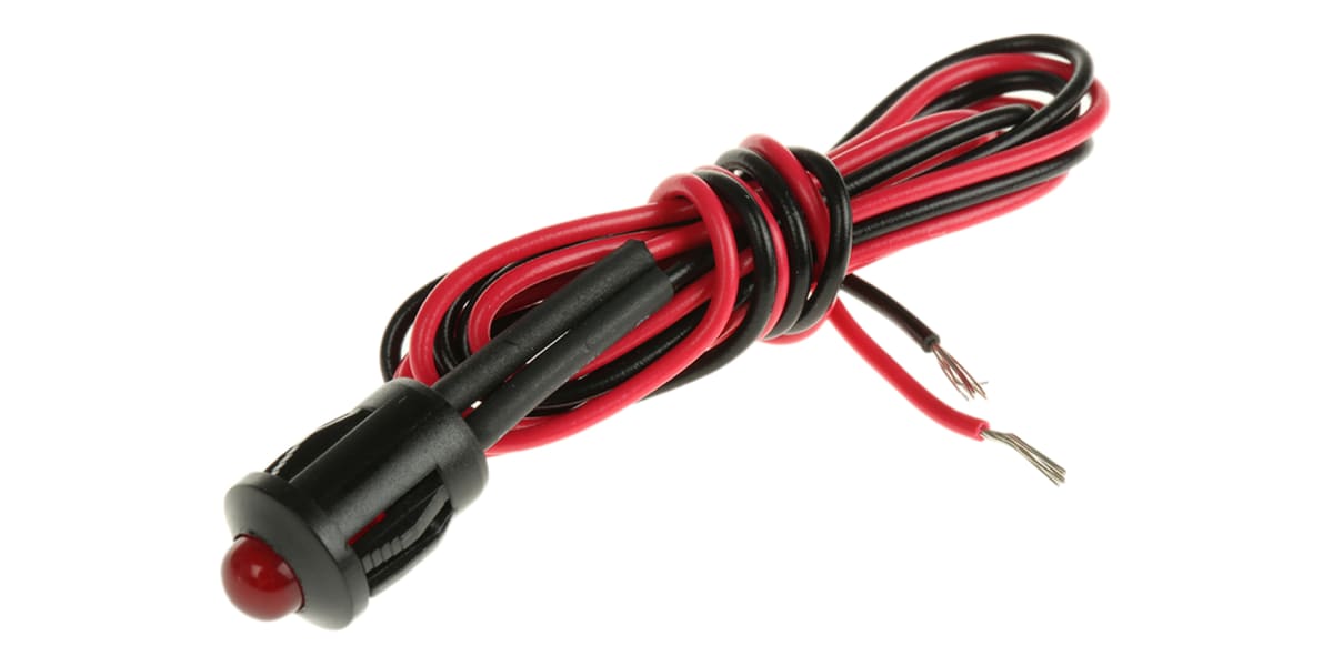 Product image for 8mm red flashing LED prominent,12Vdc