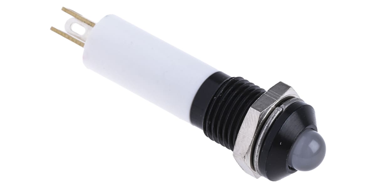 Product image for 8mm 3colour LED blk chr prominent,24Vdc