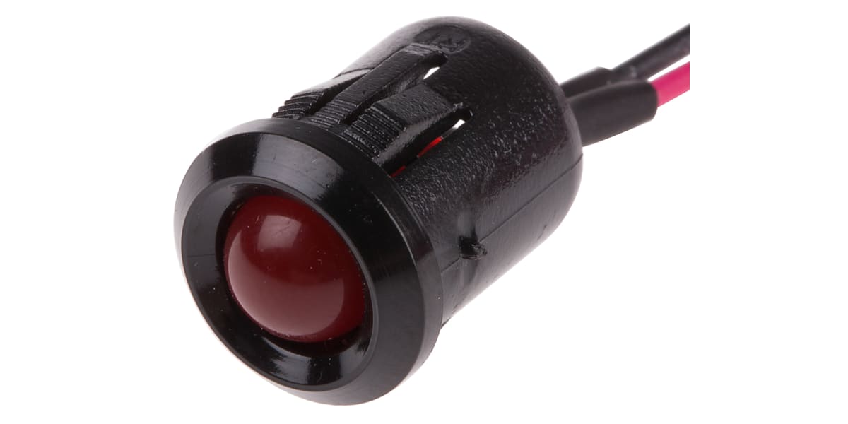 Product image for 12MM REDFLASHING LEDPANELINDICATOR,24VDC