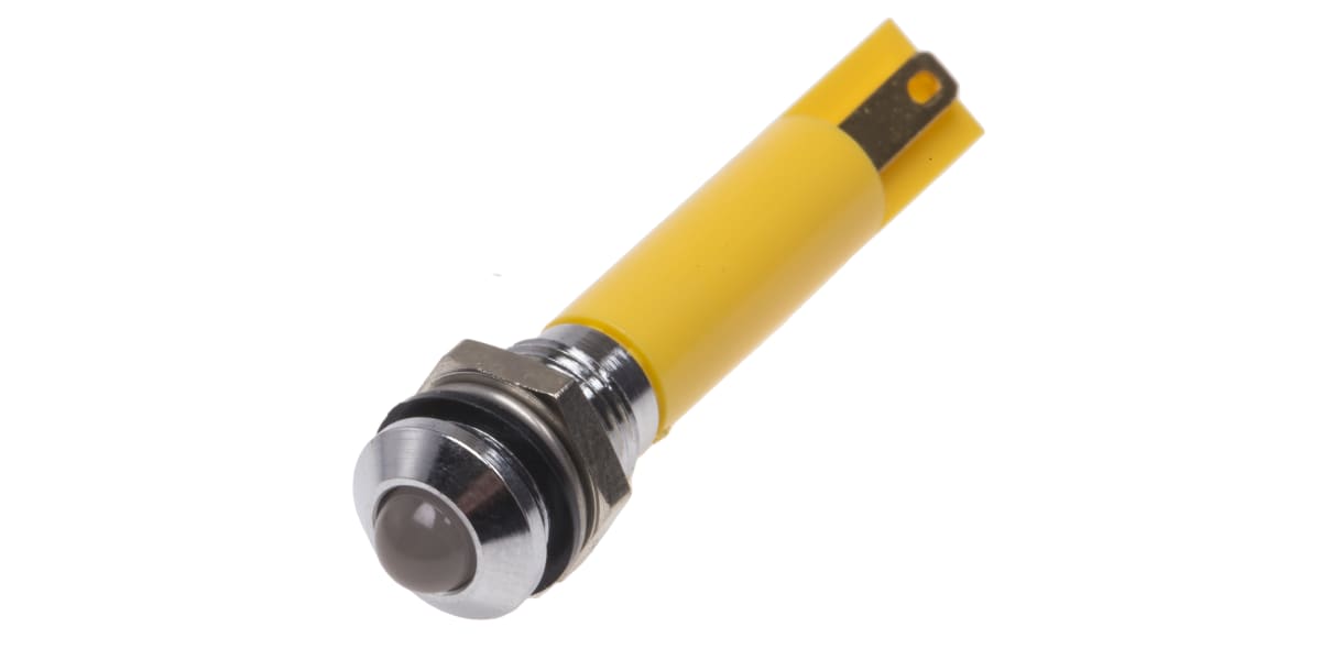 Product image for YellowLED bright satin chr prominent,24V