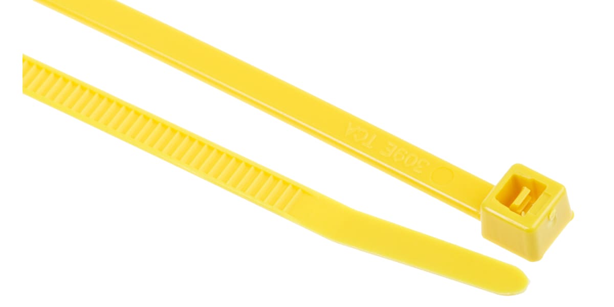 Product image for Yellow nylon cable tie 150x3.5mm