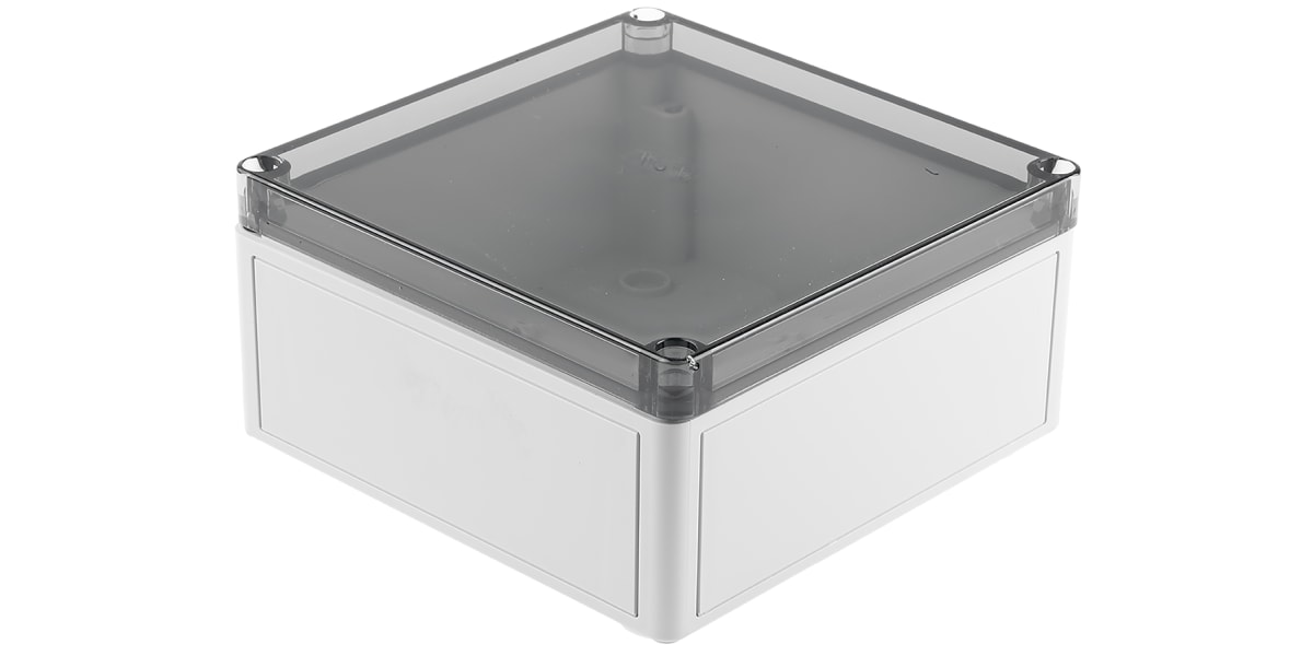 Product image for IP66 BOX WITH CLEAR LID,182X180X90MM