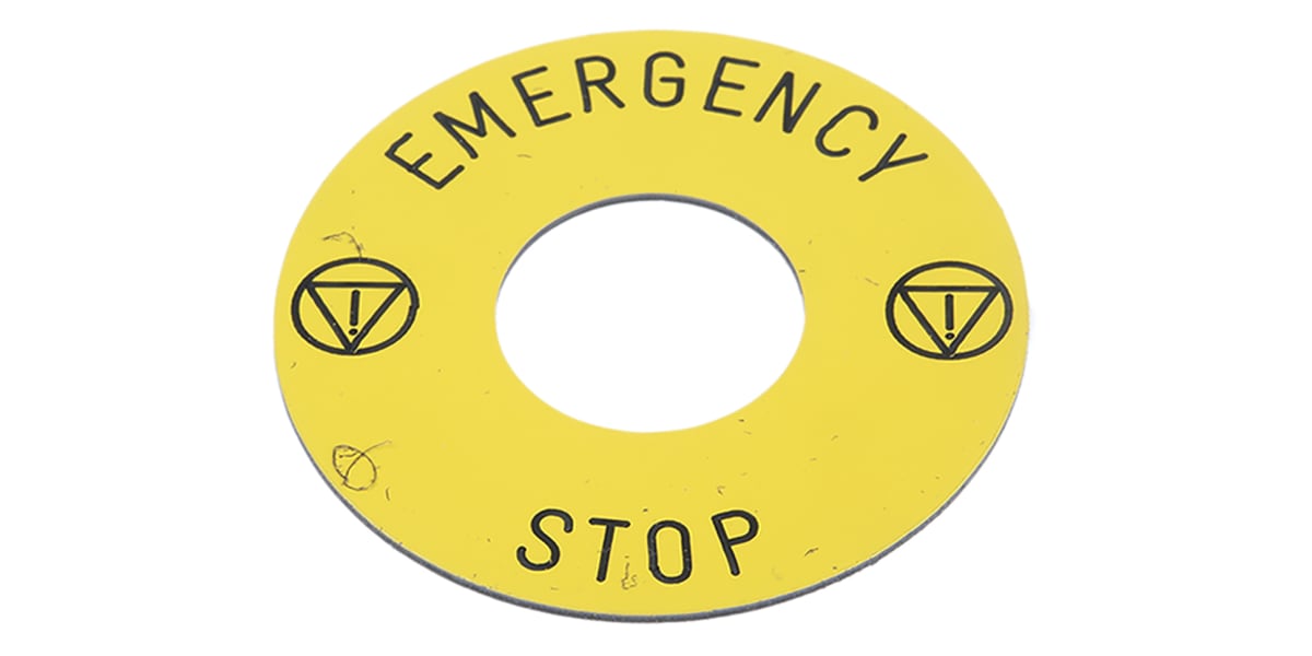 Product image for EMERGENCY STOP LEGEND PLATE
