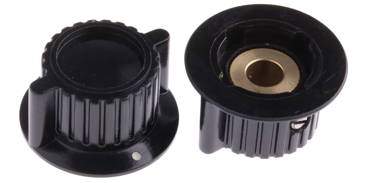 Product image for Black winged & skirted knob,3/4in cap